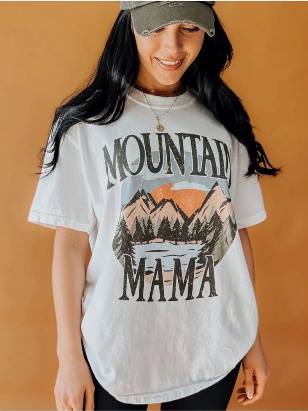 Mountain Movers Comfort Colors Mountain Mama Graphic Tee White - Size S